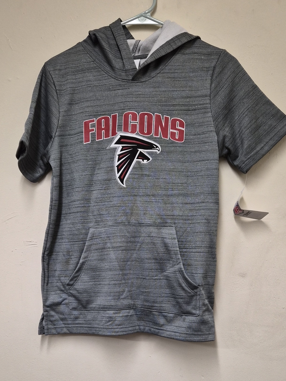 Kids Falcons Short-Sleeve Hoodie - Gray | Youth L